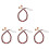 4Pcs Beaded Cell Phone Strap Charm Hand Lanyard 4