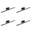 4Stk Moderner Front Lampe Badezimmer Aluminium Schwarz 5