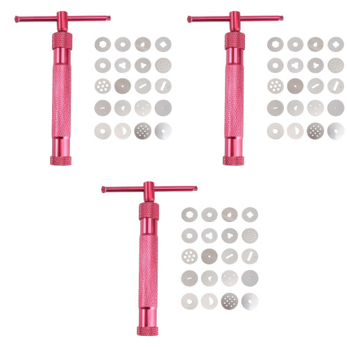 3Pcs Alloy Rotary Mold Tools Set For Polymer Clay Diy Noodles 2