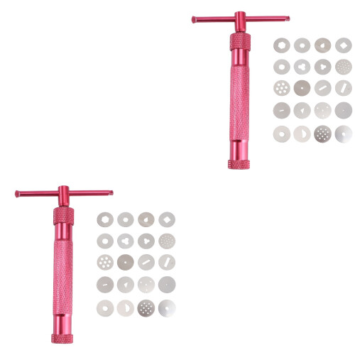 2Pcs Alloy Rotary Mold Tools Set For Polymer Clay Diy Noodles 2