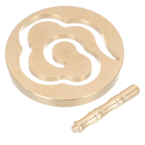 5Pcs Brass Incense Press Mold With Auspicious Cloud Pattern