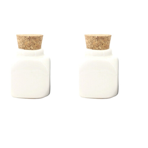 2Pièces Récipients Céramiques Blancs Portables Et Fiables 1