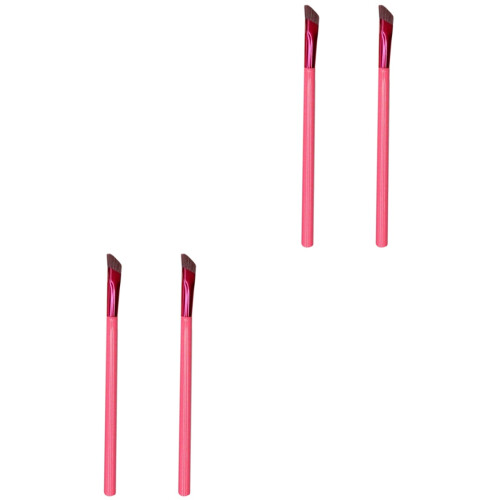 4 Pcs Women's Eyebrow And Angled Makeup Brushes 2