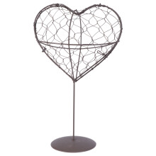 2Pcs Iron Flower Frame Indoor Retro 3D Heart Wall Hanging Bonsai Shelf