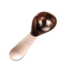 (30ML, Pink gold) 15/30ML Coffee Measuring Spoon 304 Stainless Steel Precise Scale Short Handle Food Grade Milk Powder