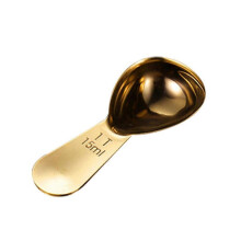 (15ml, Gold) 15/30ML Coffee Measuring Spoon 304 Stainless Steel Precise Scale Short Handle Food Grade Milk Powder