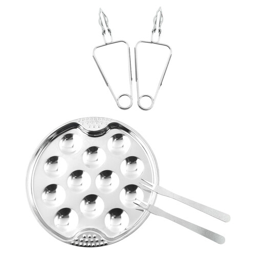 4Ensembles Plats Escargot Acier Ergonomiques Cuisine Maison