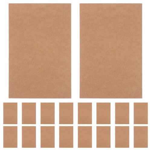200 Pcs Kraft Handmade Blank Greeting Message Cards Brown