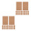 200 Pcs Kraft Handmade Blank Greeting Message Cards Brown 8