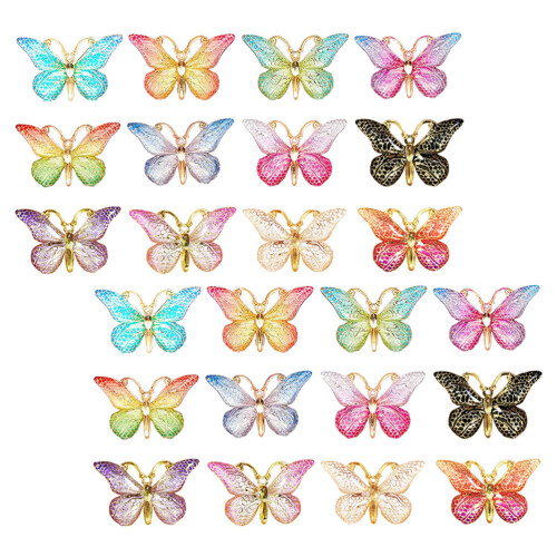 120 Pcs Replaceable Push Pin Thumbtacks Butterfly Shape Map Supply 2