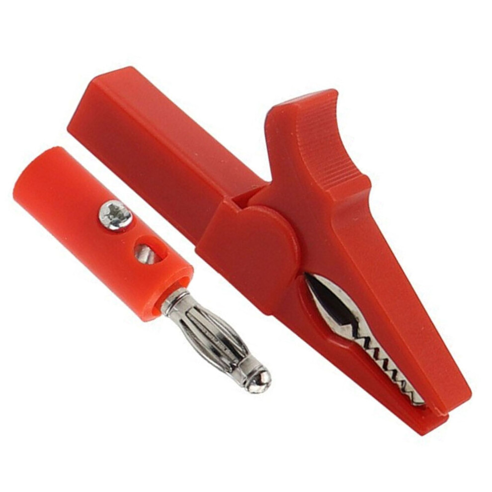Banana Plug Test Probes 4Mm, 55Mm Spring Clip, Alligator Clip Probes, Full Insulated Handle Battery Test Clamp 9354506129187