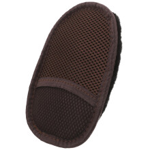 2Pcs Black Plush Shoe Shine Cloth Glove Soft Leather Cleaner Wipes