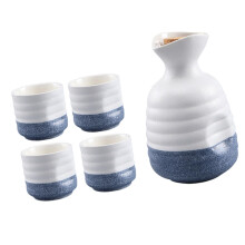 Japanese Porcelain Sake Cup Set With Bottle For Parties Porcelain Sake Cups And Bottle Party Table Decor