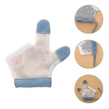 (S, blue-2) 2pairs Stop Thumb Sucking Finger Guard Pink Breathable Baby Finger Sucking Stop For Baby