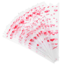 800 Pcs Heart Floral Sleeve Transparent Bouquet Bags For Roses