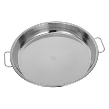 Stainless Steel Round Baking Tray With Handles - Multipurpose Roasting And Serving Pan For Meat And Vegetables, Steaming