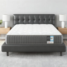 (Grey-22cm Thickness, 4ft6 Double(135x190cm)) Yaheetech Single/Double Mattress, 20 cm/22cm/28.5cm Thick Hybrid Mattress, Hybrid Bed Mattress with Pocket Sprung and Memory Foam Mattress,