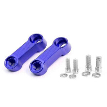 (blue) high quality 2pcs Durable Motorcycle Accessories Motorbike With Screw Extend Adapter Bracket Rearview Mirrors Extension Riser Transfer Base