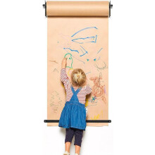 Kraft Paper Roll Wall Mounted Kraft Paper Dispenser And Cutter Black Holder 164ft Brown Roll 97cm Wide