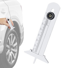 Tire Tread Depth Gauge Stainless Steel Heavy Duty Tire Tread Depth Meter For Mechanic Shop Non-Slip Tyre Checker
