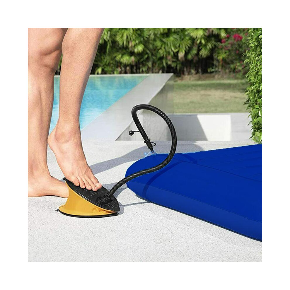 (FOOT PUMP) Double Single Flocked Camping Airbed Inflatable Mattress Blow Up Air Bed-image-OPC-PKYHZK5-NEW