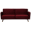 Beliani Sofa Bed 3 Seater SENJA Velvet Dark Red 1