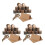 60 Sets Tree Stump Place Card Holders Rustic Table Number Stands Wood 8