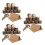 60 Sets Tree Stump Place Card Holders Rustic Table Number Stands Wood 3