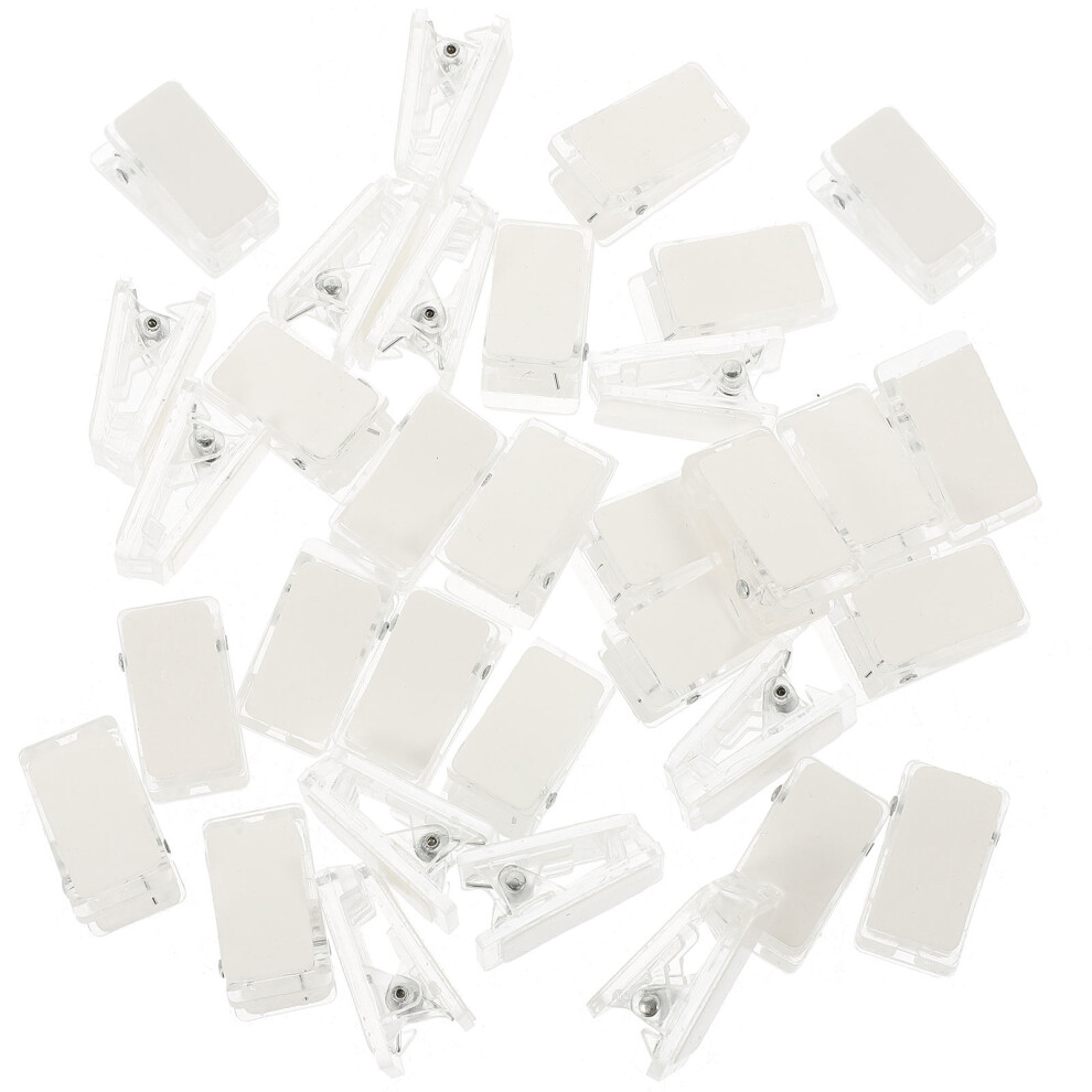 2 Pieces Plastic Paper Clips Self-Adhesive Wall For Badge Spring 013333827992