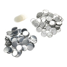 Abzeichen-Teile Set 100 Stück Rundes Metall Sicheres Nadelrückenteil für Button-Herstellung 56 mm/2,2 Zoll