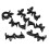 54pcs Car Wiring Harness Clips Assorted 6 Sizes Black Plastic Storage Box 9