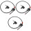 3Pièces Rallonge Tuyau Noir Usage Polyvalent 5