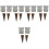 20 Pcs Wedges Replacement Handles Cone Shaped Supplies 6