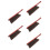 5Pcs Brown Wood Dusting Brushes Long Handle Fireplace Bed Sofa Cleaner 4