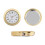 (Silver frame with wh)36mm Clock Insert Movement Round Clock Head Inlaid Time Display for Crafting Decorating p 5