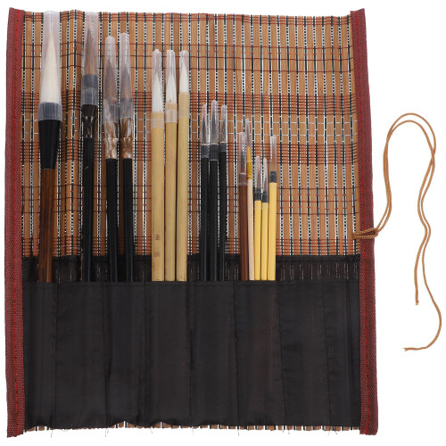 3Sets Traditionelle Chinesische Kalligraphiepinsel Holz Bunt 1