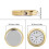 (Silver frame black b)36mm Clock Insert Movement Round Clock Head Inlaid Time Display for Crafting Decorating p 3