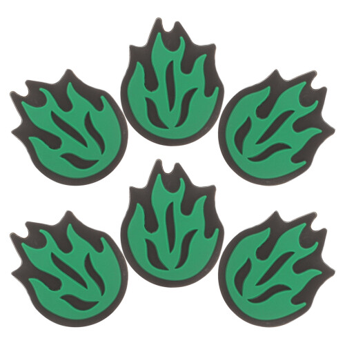 12 Pcs Fire Shaped Silicone Tennis Racket Shock Absorber 2