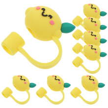 16 Pcs Adorable Shaped Silicone Straw Caps For Drinking Pipe Tips