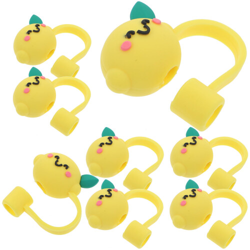 16 Pcs Adorable Shaped Silicone Straw Caps For Drinking Pipe Tips 1