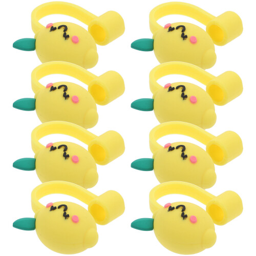 16 Pcs Adorable Shaped Silicone Straw Caps For Drinking Pipe Tips 2