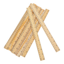10St Duurzame Houten Linialen Met Meetkundige Dubbele Schaal