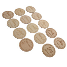 24Pièces Cartes Commemoratives Bébé En Bois Khaki Accessoires Photo