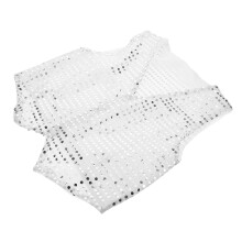 4Pcs Sparkly Sequin Vest For Disco Parties And Jazz Dance Performances