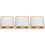 3Pcs Wooden Tabletop Cosmetic Mirror Desktop Foldable Makeup Mirror 4