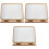 3Pcs Wooden Tabletop Cosmetic Mirror Desktop Foldable Makeup Mirror 3