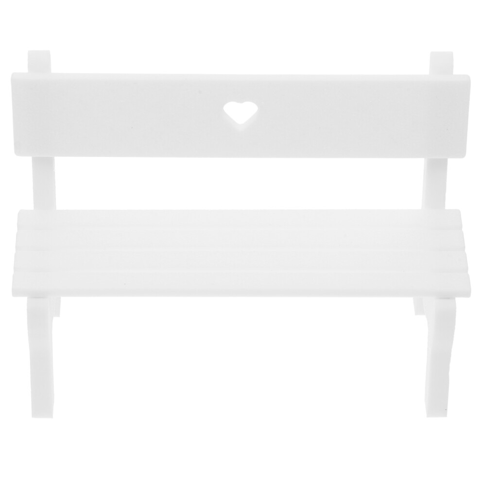 Photos - Other Toys 2Pcs Miniature Park Bench Model For Dollhouse And Garden Decoration
