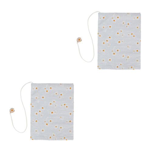 2Pcs Washable Fabric Book Cover For Notebook Handmade Sleeve Decor 2