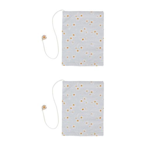 2Pcs Washable Fabric Book Cover For Notebook Handmade Sleeve Decor 1