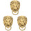3Pcs Lion Brooch Vintage Lapel Pin For Men 4